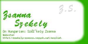 zsanna szekely business card